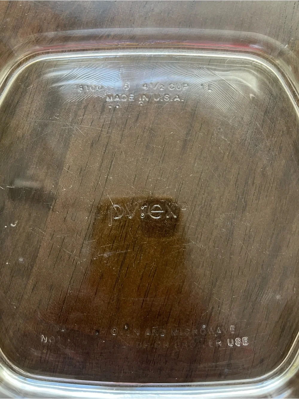 Pyrex 8100 Square Glass Dish. 4 1/2 cups